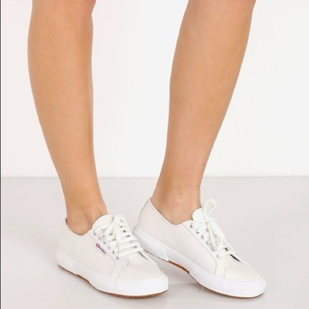SUPERGA WHITE LEATHER SNEAKER
